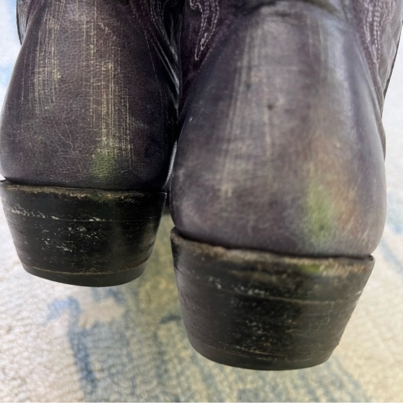 OLD GRINGO PURPLE SNIP TOE EMBROIDERED SHORT BOOTS SIZE 7 - Picture 8 of 16